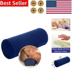 Memory Foam Neck Roll Pillow Ergonomic Cervical Spine Support Pain Relief Sleep