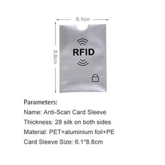 10x RFID Blocking Sleeves Credit Card Protector Holders Theft Protection Secure