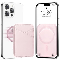 for MagSafe Wallet, Strongest Magnetic Card Holder for iPhone Pink