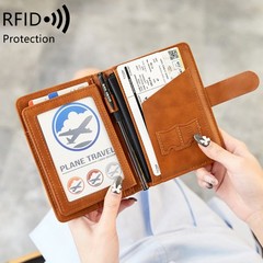 RFID Blocking Slim Leather Travel Passport Wallet ID Card Case Cover Holder US