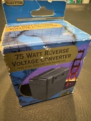 VOLTAGE VALET 75W REVERSE VOLTAGE CONVERTER USE w/ 220V, 240V Appliances V75RB