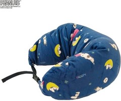 PEANUTS Snoopy Plush Doll transform into Neck Pillow Micro Beads Cusion