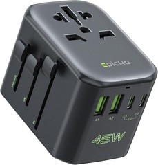 EPICKA Pulse 45W International Power Adapter Travel Black