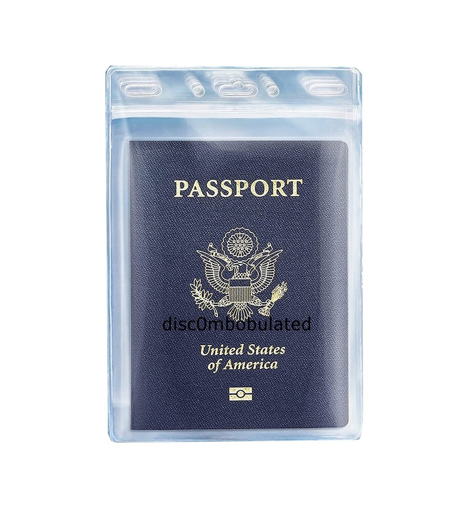 Passport Holder WATERPROOF 4″ x 6″ ID Vaccination Card Protector Travel badge