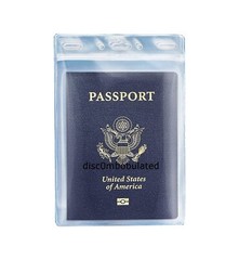 Passport Holder WATERPROOF 4″ x 6″ ID Vaccination Card Protector Travel badge