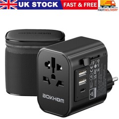 International Worldwide Universal Travel Adapter USB C to Malaysia AU EU US UK