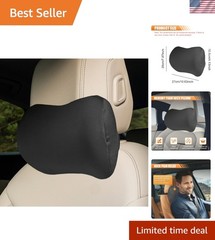 Adjustable Car Headrest Pillow – Memory Foam Neck Support for Comfort on the Go