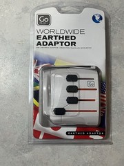Go Travel Worldwide Earthed Universal Adaptor, International Use, NEW SEALED