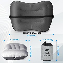 Camping Pillow – Inflatable Pillow – Travel Pillows for Backpacking & Airplan…