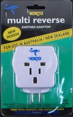 KORJO MULTI-REVERSE TRAVEL ADAPTER (AUSTRALIA / NEW ZEALAND) New In Package