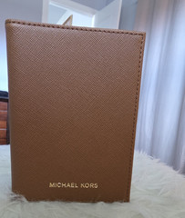 Michael Kors Brown Leather Passport Wallet/Organizer with Card Slots