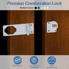Password Rotary Hasp Locks, Mechanical Cabinet Combination Latch Locks 4.5″ S…