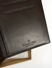 ZEGNA Passport Wallet With Notepad, Made In Italy, NO TARIFF