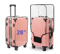 FABWAY Clear PVC Suitcase Cover – Thicken Wheeled Cover, Transparent, Waterpr…