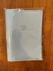 Travel 3 piece matching leather set: Passport holder, bag tag and jewelry case