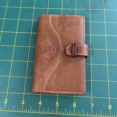 Ghurka Marley Hodgson Wallet Note Book Holder / Case Leather Chestnut Brown