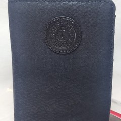 Kipling Passport Holder Black Python Embossed 4 Credit Card Slots 5.5 x 4 NWT