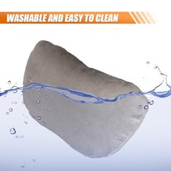 Car Headrest Pillow, Soft Breathable Suede Car Seat Neck Support Pillow Gray