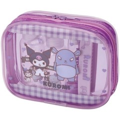 Sanrio Kuromi Mini Travel Toiletry Set – 5 pcs, Toothbrush Comb Bottles Kawaii