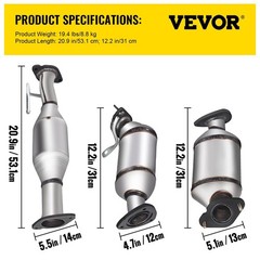 3.6L V6 Max Flow Catalytic Converter OBD III Compliant Tech