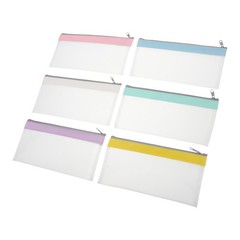 6Pcs Clear Money Sack: Cash Envelope with Zipper – Portable Cash Bag –