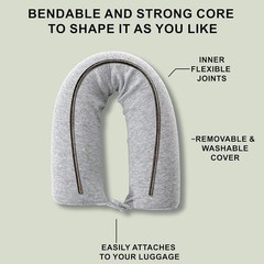 Bendable Travel Pillow – Memory Foam Neck Support, Chin, Lumbar and Leg