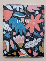 Fossil Floral Pebbled Leather Passport Wallet Issue No 1954 This & That Bifold