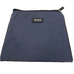 TUMI Pouch Delta Small Blue Zip Soft Sided Travel Case Toiletry Jewelry Bag