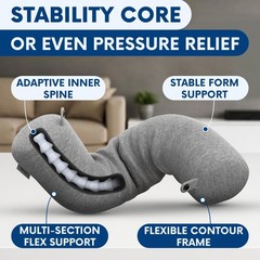 Almohada De Viaje Ajustable Con Funda De Terciopelo Y Kit De Sueno Lujo