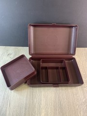 Tupperware 1624 Small Travel Valet Organizer with Tray Maroon