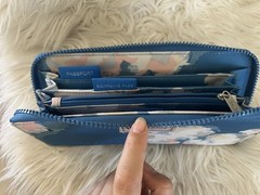 CATH KIDSON Cloudy Blue Sky Travel Wallet Case Organizer For Documents Passport