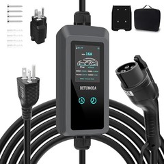 Level 1 EV Charger – 2.8″ LED Touch Screen, 110V/240V, 16 Amp, 25FT