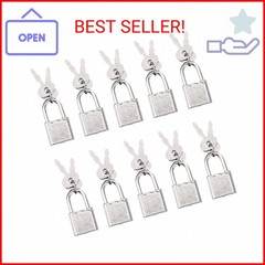 10Pcs Mini Cute Diary Padlock, Tiny Luggage Lock with Keys, Small Locks for Jewe