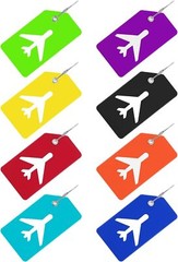 2 x Pack Pvc Silicone Luggage Tags Holiday Suitcase Labels Travel Bag Colour
