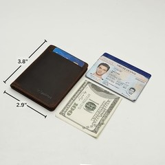 RFID Blocking Slim Wallet for Men | Thin Bifold Credit Card Holder Dark Brown