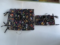 2 Handmade TRAVEL CASE Roll Tri-Fold Folding Zipper JEWELRY Cases BEAUTY PRODUCT
