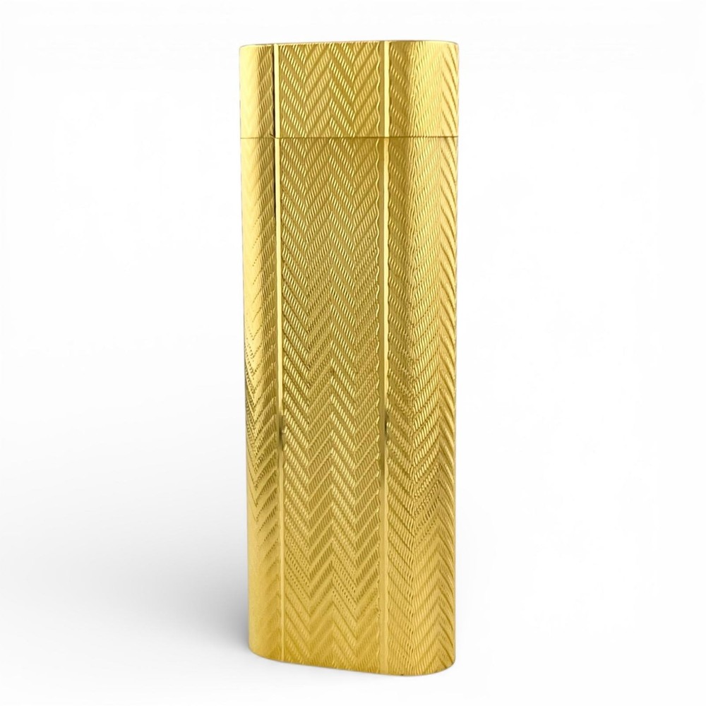 Cartier Oval Herringbone Pattern Lighter – DUTY FREE