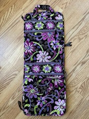 Vera Bradley Hanging Travel Toiletry Organizer Purple Punch Hook Retired 29” EUC