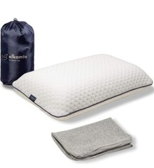 Alkamto Travel Pillow-Camping Pillow-Orthopedic Neck Support Memory Foam Pillow