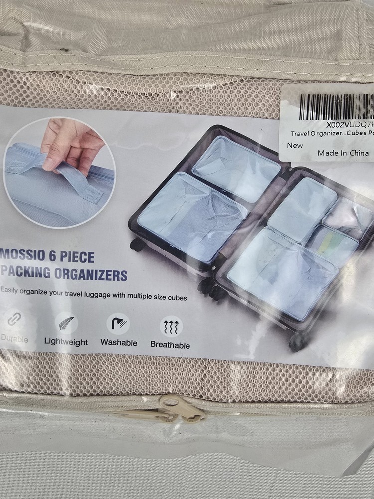 NWT Mossio Cream Packing Organizers – 6 Piece Set