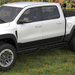 Running Boards for Classic Crew Cab Heavy Duty Carbon Steel Dual Step Bars