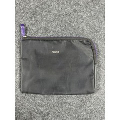 Tumi Pouch Mens Womens Small Black Purple Delta Air Lines Amenity Bag Travel
