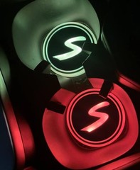 2PCS Rechargeable S Ambient Led Light Car 2.7 inches, 7 colors and 3 models