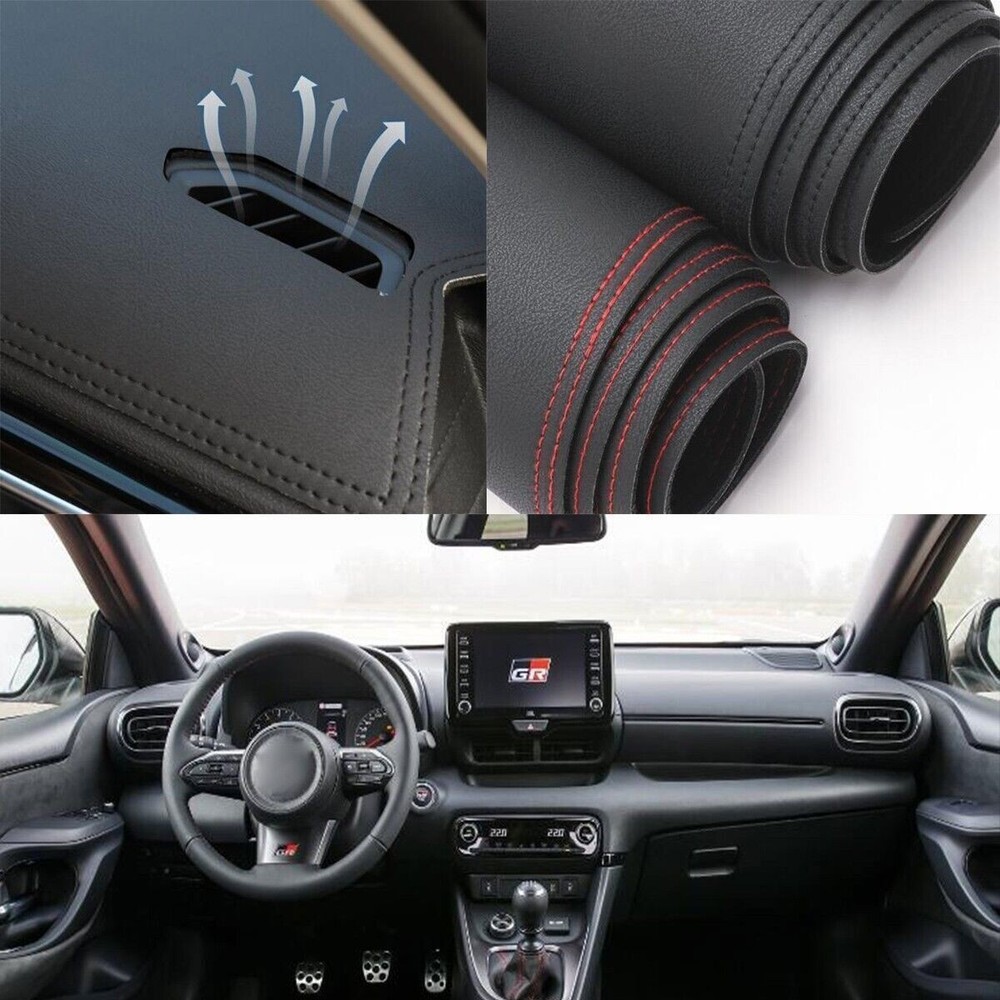 1PCS PU leather Dashboard Dash Mat Non-slip DashMat Shade Pad For GR Yaris 2021+