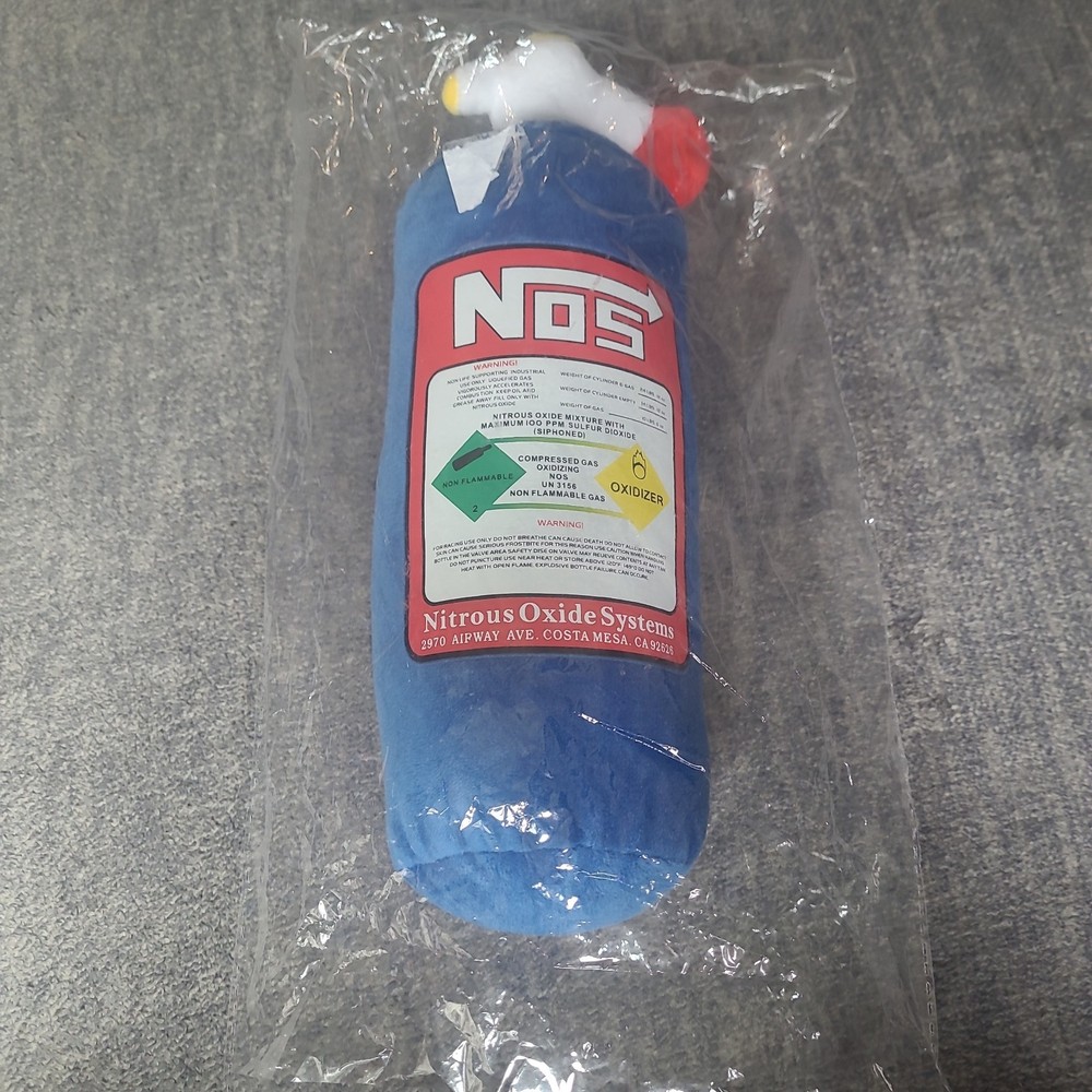 NOS Nitrous Oxide Bottle Pillow Car Headrest Plush Racing JDM Turbo Decor Gift