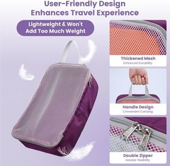 Travel Smart with 7 Lightweight Compression Packing Cubes – Perfect for Women