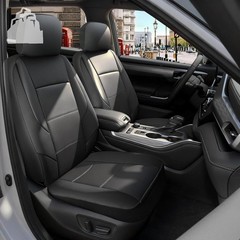 Front Seat Covers Honda CRV HRV Civic Accord Faux Leather Black 2-Pack