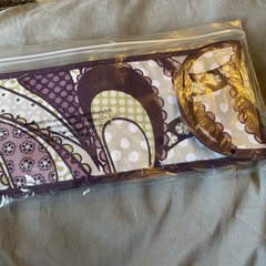 Thirty One Flat Iron Case In 152G Patchwork Paisley Purple Brand New