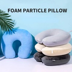 Memory Foam U Shaped Travel Sleep Pillow Head Back Neck Support Cushion Black