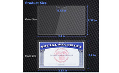 6 Pack Social Security Card Protector Sleeves, Clear Plastic ID Credit Card Hold